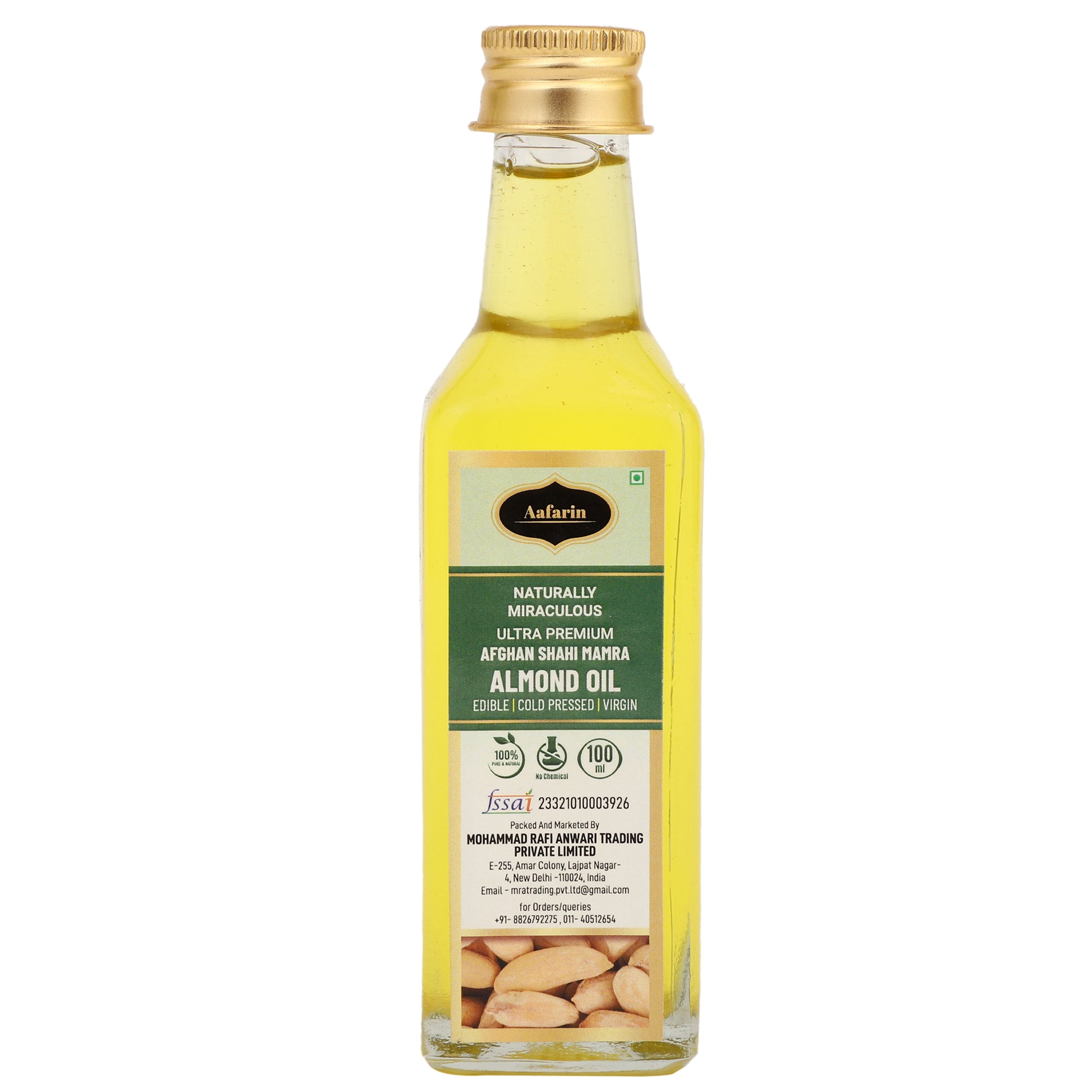 AAFARIN PURE SHAHI MAMRA ALMOND OIL.