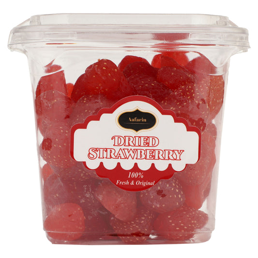 AAFARIN PREMIUM GOURMET DEHYDRATED AND SUGAR COATED STRAWBERRY.