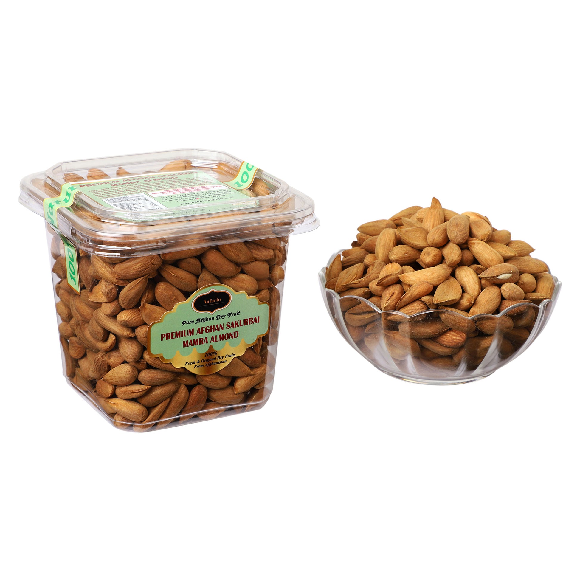 AAFARIN PREMIUM AFGHAN SAKURBAI MAMRA ALMOND (MAMRA GIRI BADAM).