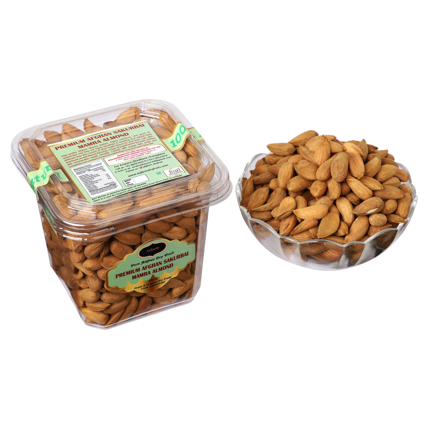 AAFARIN PREMIUM AFGHAN SAKURBAI MAMRA ALMOND (MAMRA GIRI BADAM).