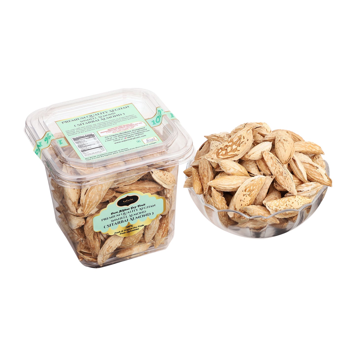 AAFARIN PREMIUM QUALITY AFGHAN INSHELL ALMOND( SITARBAI ALMOND / KAGZI BADAM.