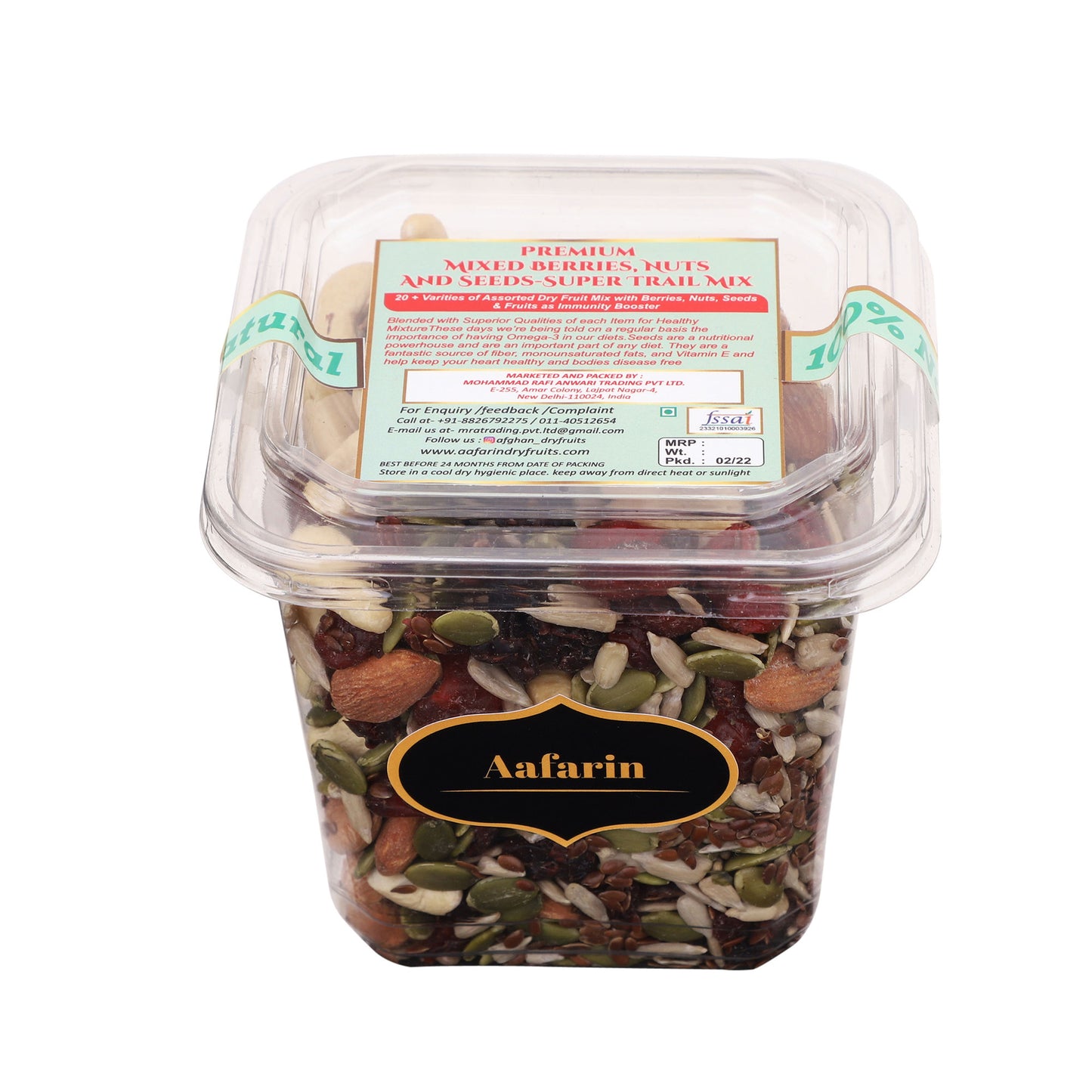 AAFARIN MIXED BERRIES, NUTS AND SEEDS – SUPER TRAIL MIX.