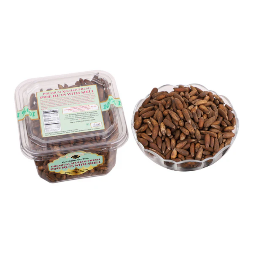 PREMIUM AFGHAN PINE NUTS WITH SHELL (CHILGOZA / CHIGOJE / NEZE