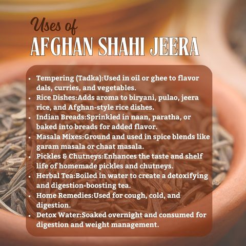 AFGHAN SHAHI ZEERA | PREMIUM CARAWAY SEEDS | 100% PURE & NATURAL