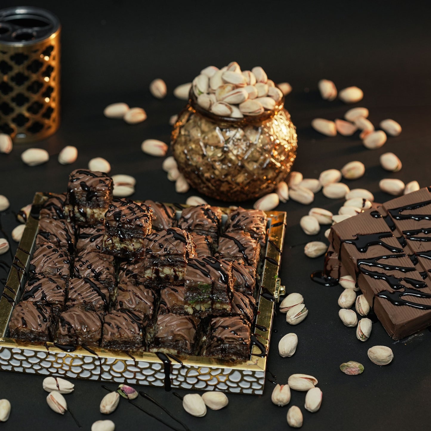 AAFARIN CHOCOLATE TURKISH DRYFRUIT BAKLAVA.