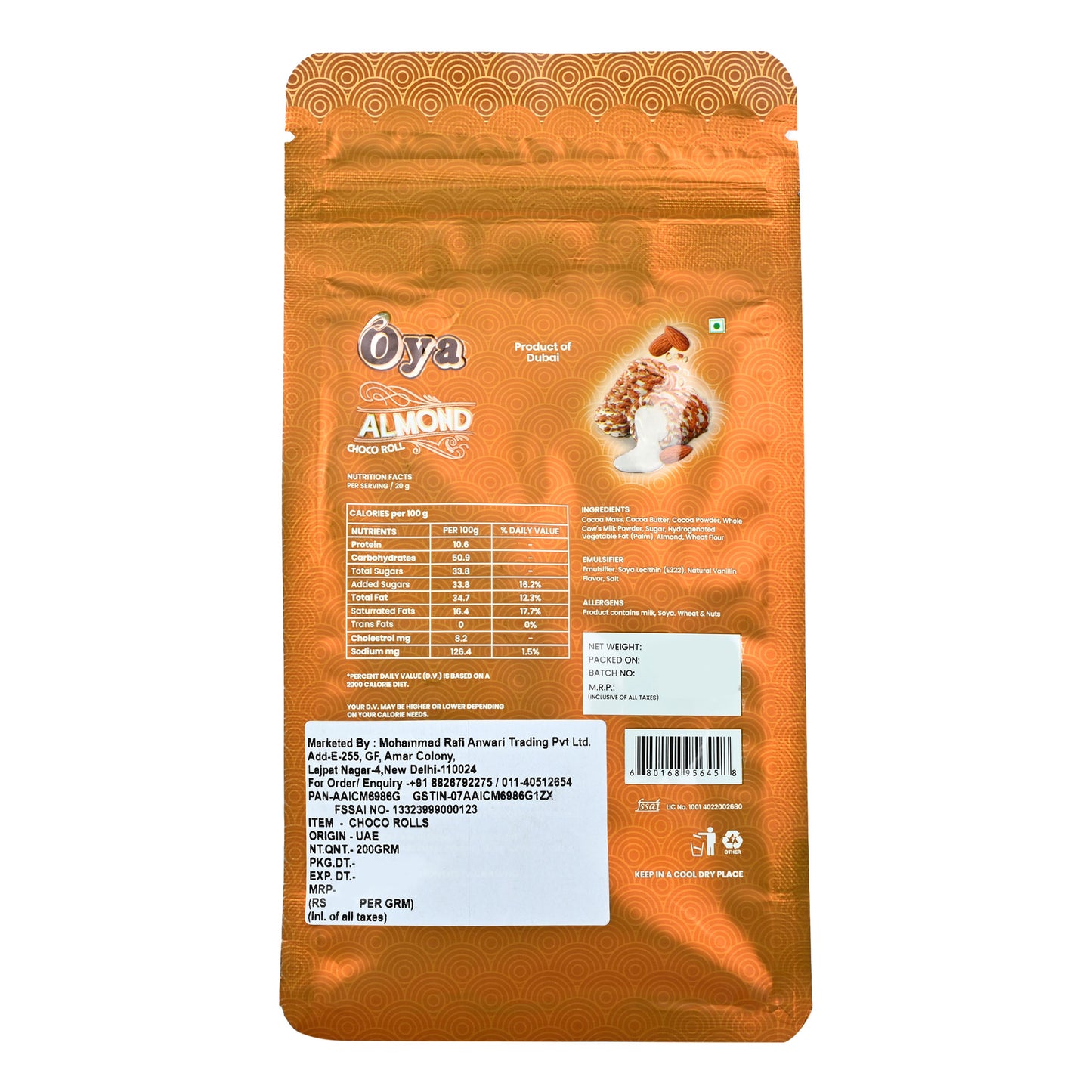 AAFARIN OYA ALMOND CHOCO ROLL