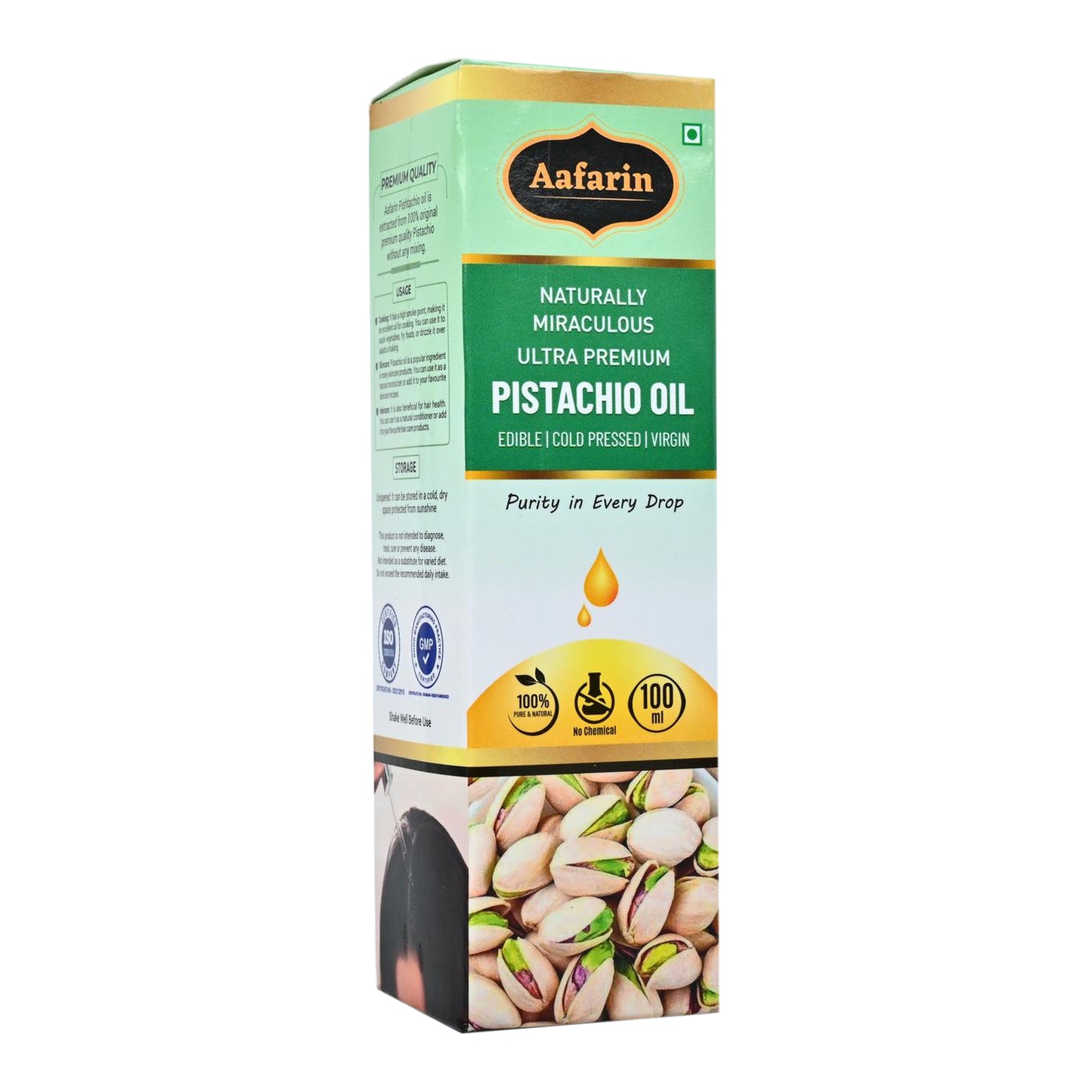 Aafarin PREMIUM PISHTACHIO OIL- COLDPRESSED & NATURAL.