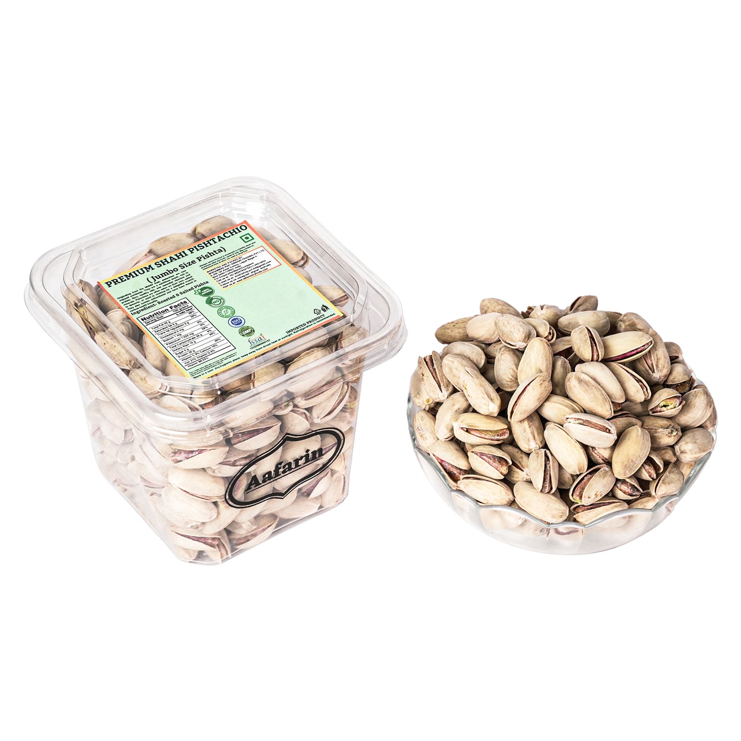 AAFARIN PREMIUM JUMBO SHAHI ROASTED AND SALTED PISTACHIOS (JUMBO SIZE PISHTA).