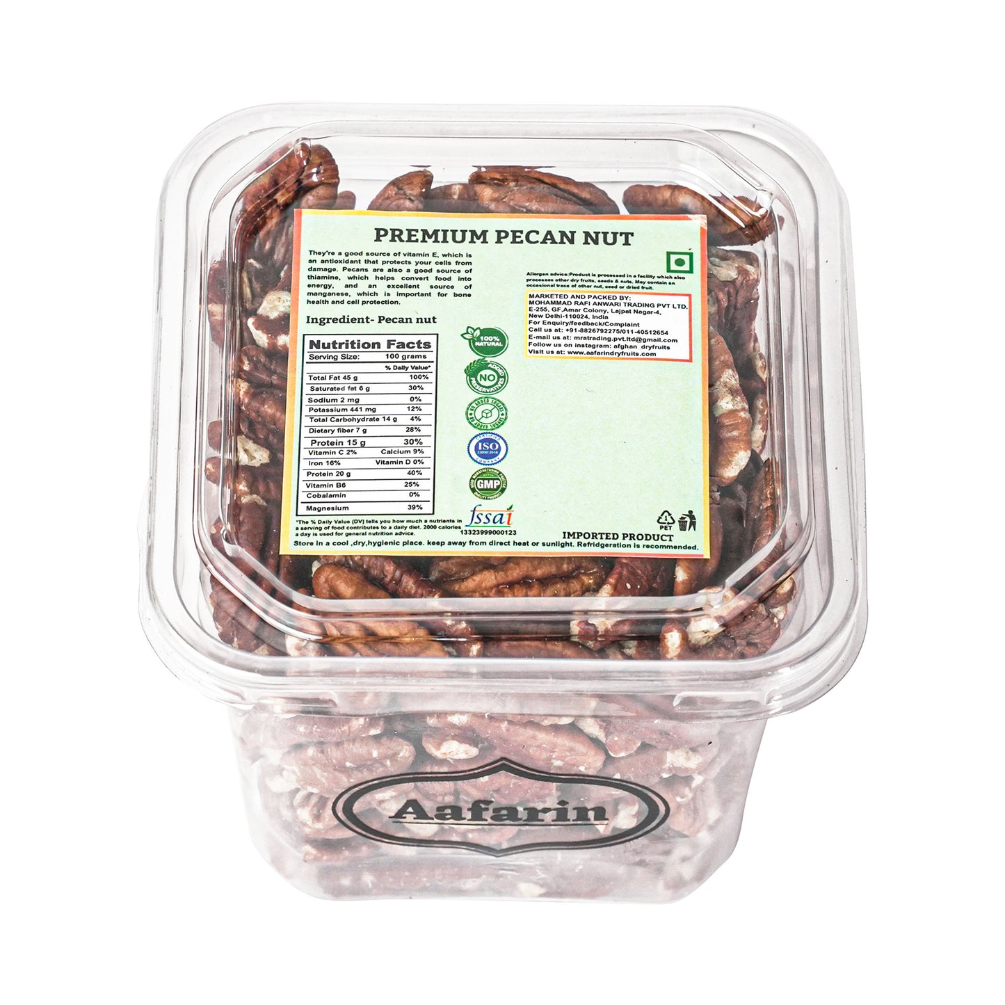 AAFARIN PREMIUM IMPORTED PECAN NUTS.