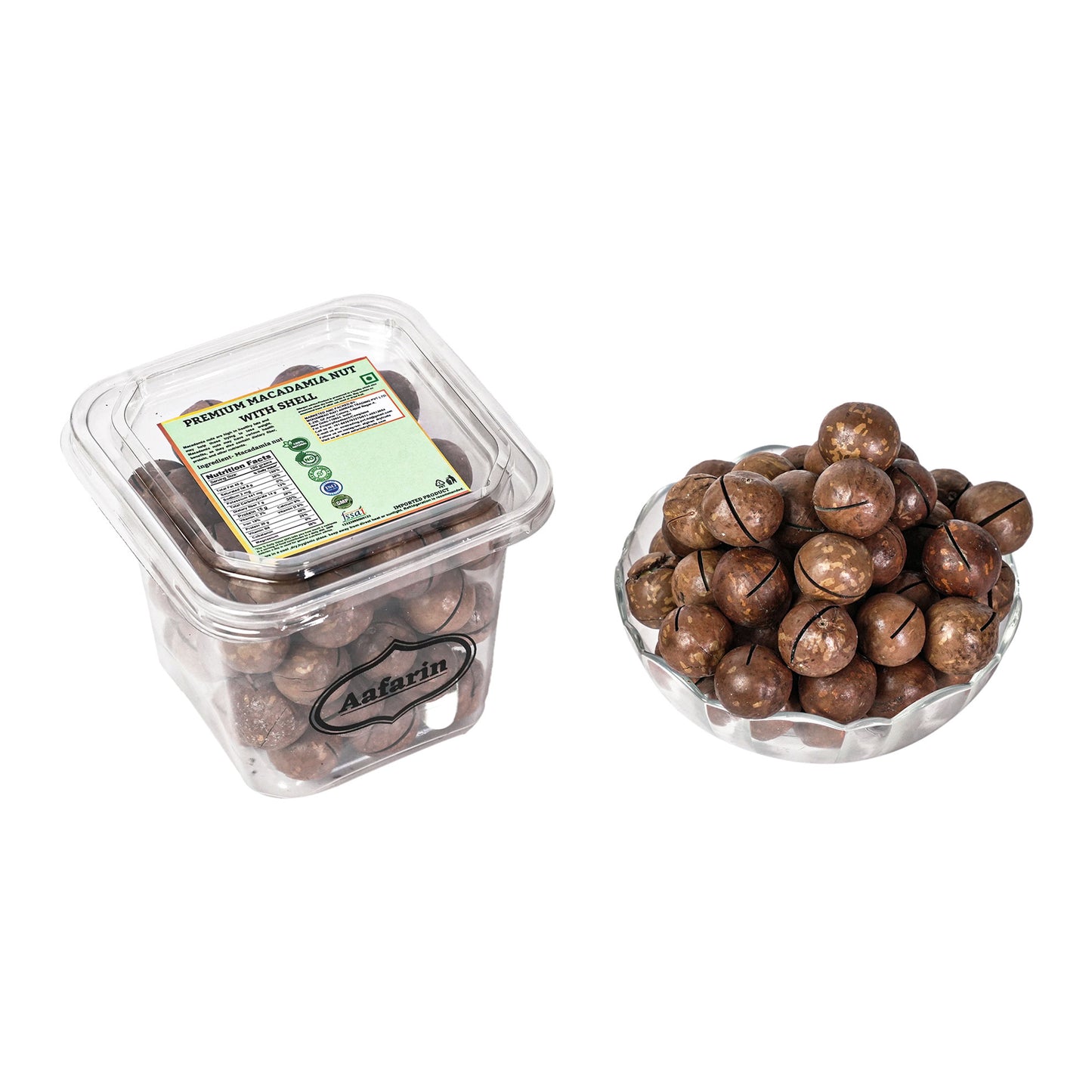 AAFARIN PREMIUM IMPORTED MACADAMIA NUT WITH SHELL.