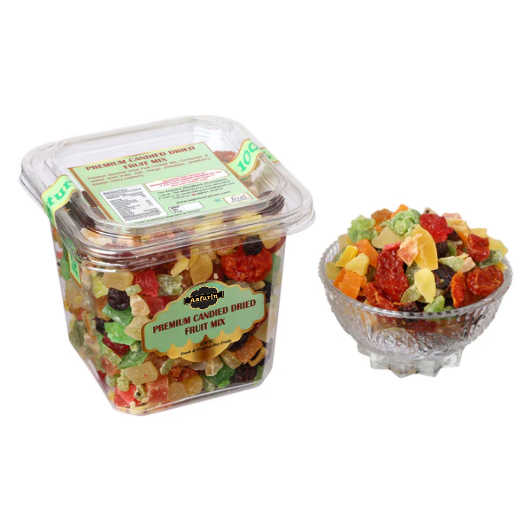 PREMIUM CANDIED DRIED FRUIT MIX | DRIED TROPICAL FRUIT MEDLEY | SUN DRIED FRUITS – KIWI, MANGO, PINEAPPLE, STRAWBERRY, PAPAYA, CHERRY, CRANBERRY