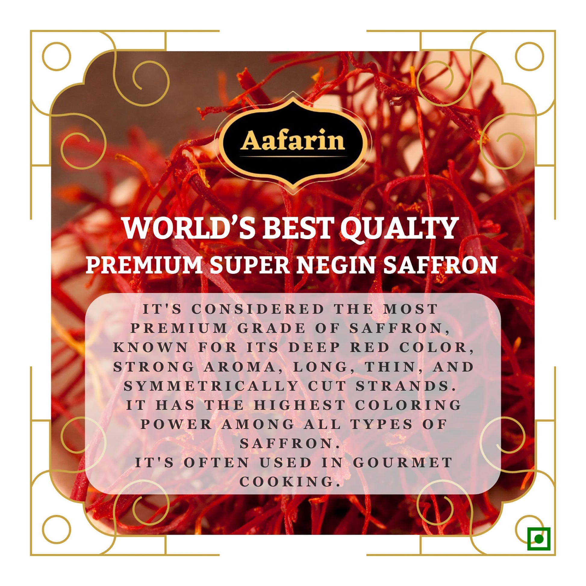 AAFARIN PREMIUM AFGHAN SUPER NEGIN SAFFRON.