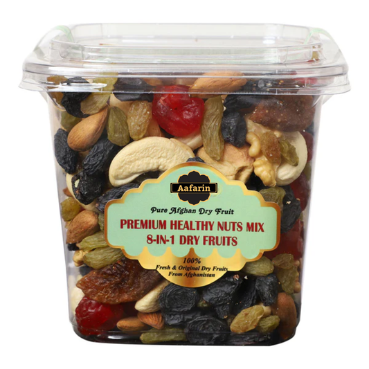 PREMIUM HEALTHY NUTS MIX |8-IN-1 DRY FRUITS| (AKHROT GIRI / KHUBANI / ANJEER / KAJU / MAMRA ALMOND / CHERRY / BLACK RAISIN / GREEN RAISIN )