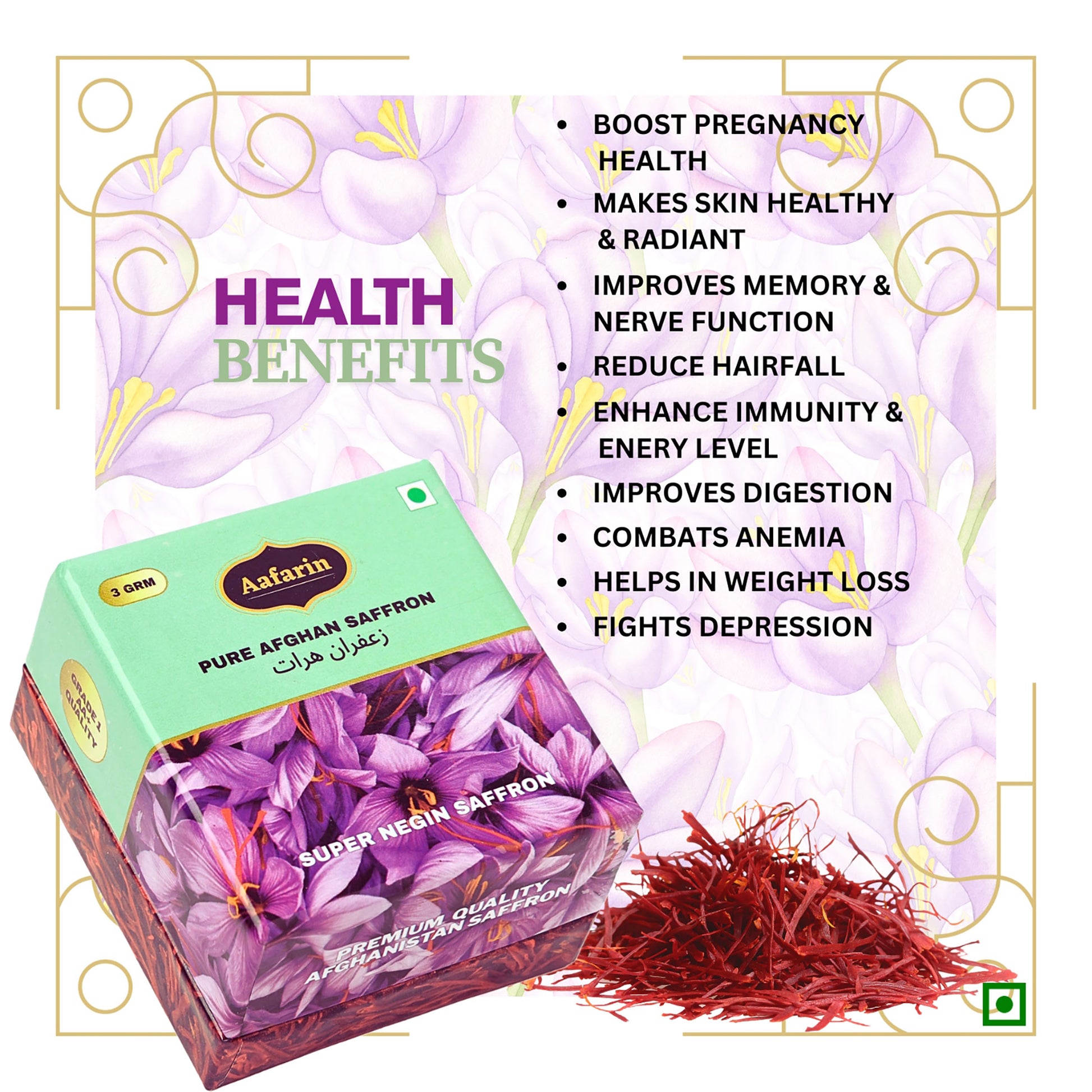 AAFARIN PREMIUM AFGHAN SUPER NEGIN SAFFRON.