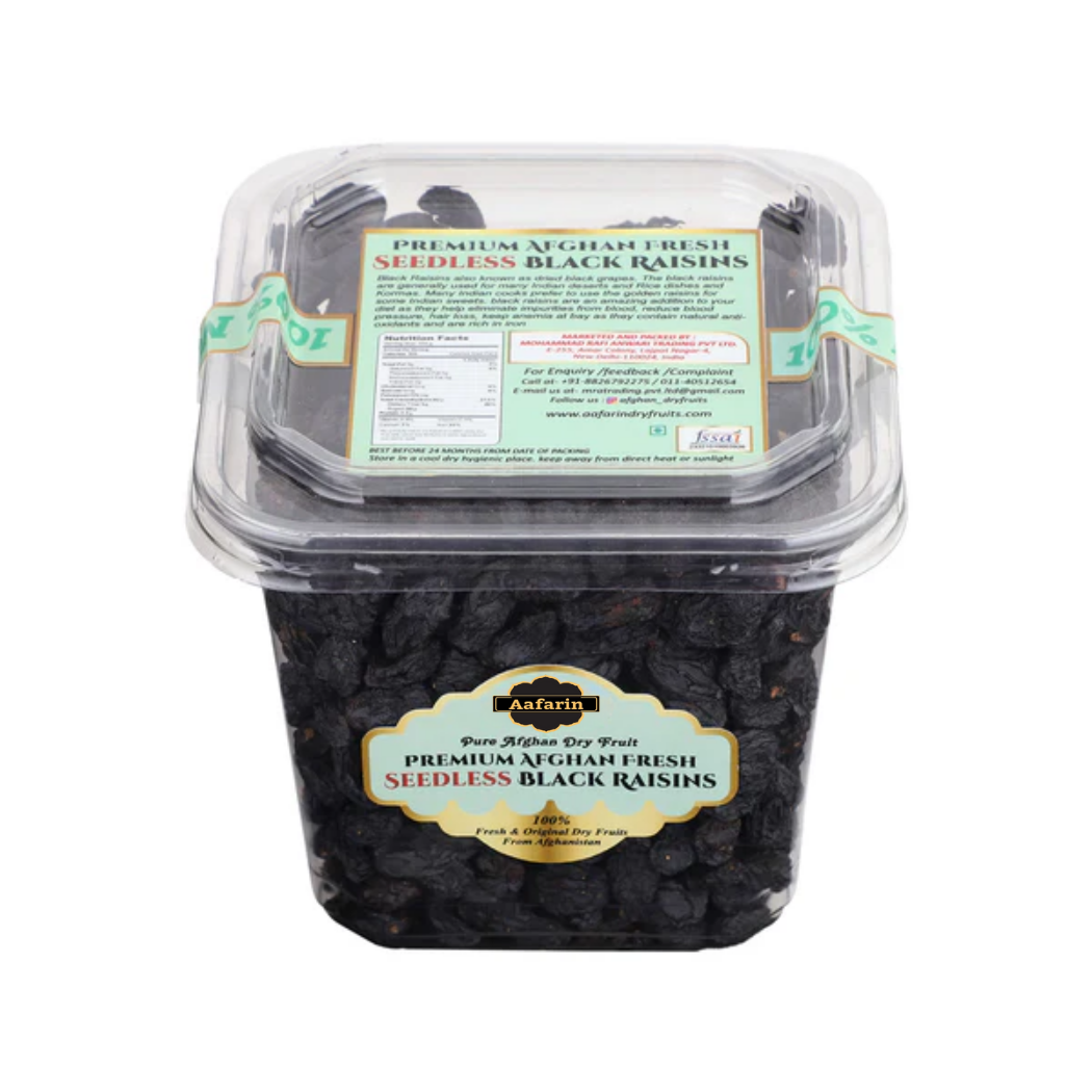 PREMIUM AFGHAN FRESH SEEDLESS BLACK RAISINS ( KALI KISHMISH )