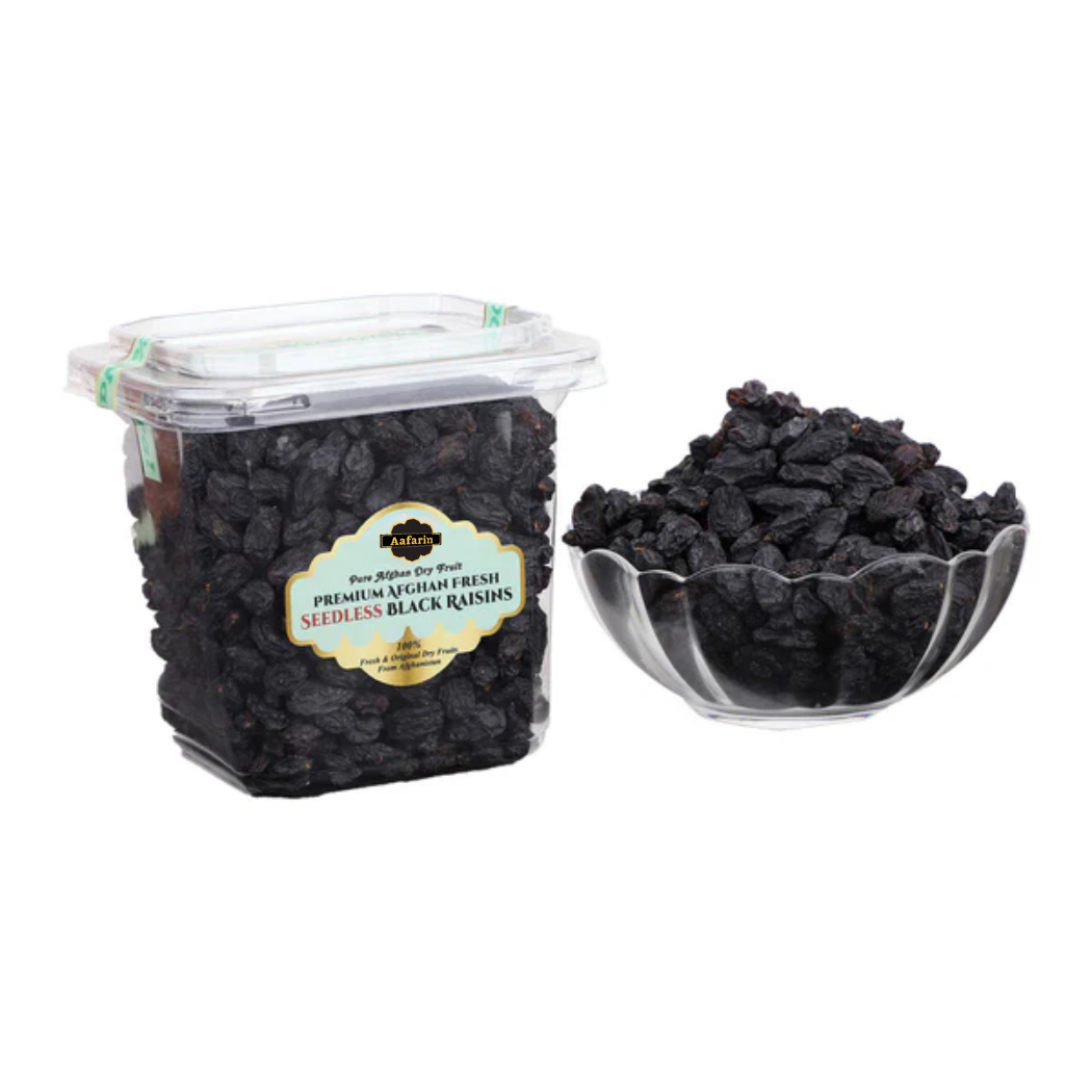 PREMIUM AFGHAN FRESH SEEDLESS BLACK RAISINS ( KALI KISHMISH )