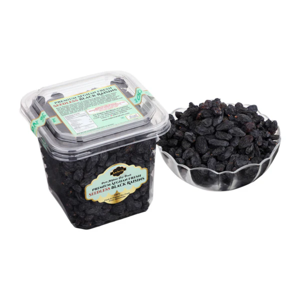 PREMIUM AFGHAN FRESH SEEDLESS BLACK RAISINS ( KALI KISHMISH )