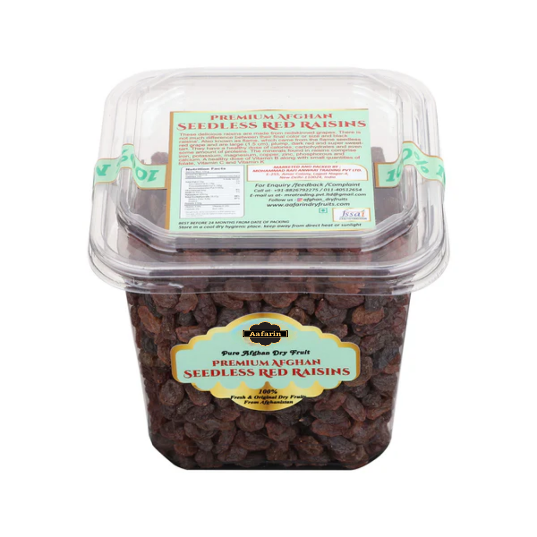 PREMIUM AFGHAN SEEDLESS RED RAISINS ( LAL KISHMISH / FLAME RAISINS)