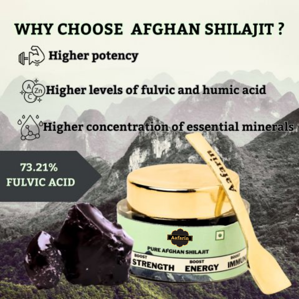 SHILAJIT RESIN FOR ENERGY, FOCUS AND VITALITY – PURE QUALITY AFGHAN SHILAJIT | STRENGTH | STAMINA | POWER | 100% PURE AND NATURAL
