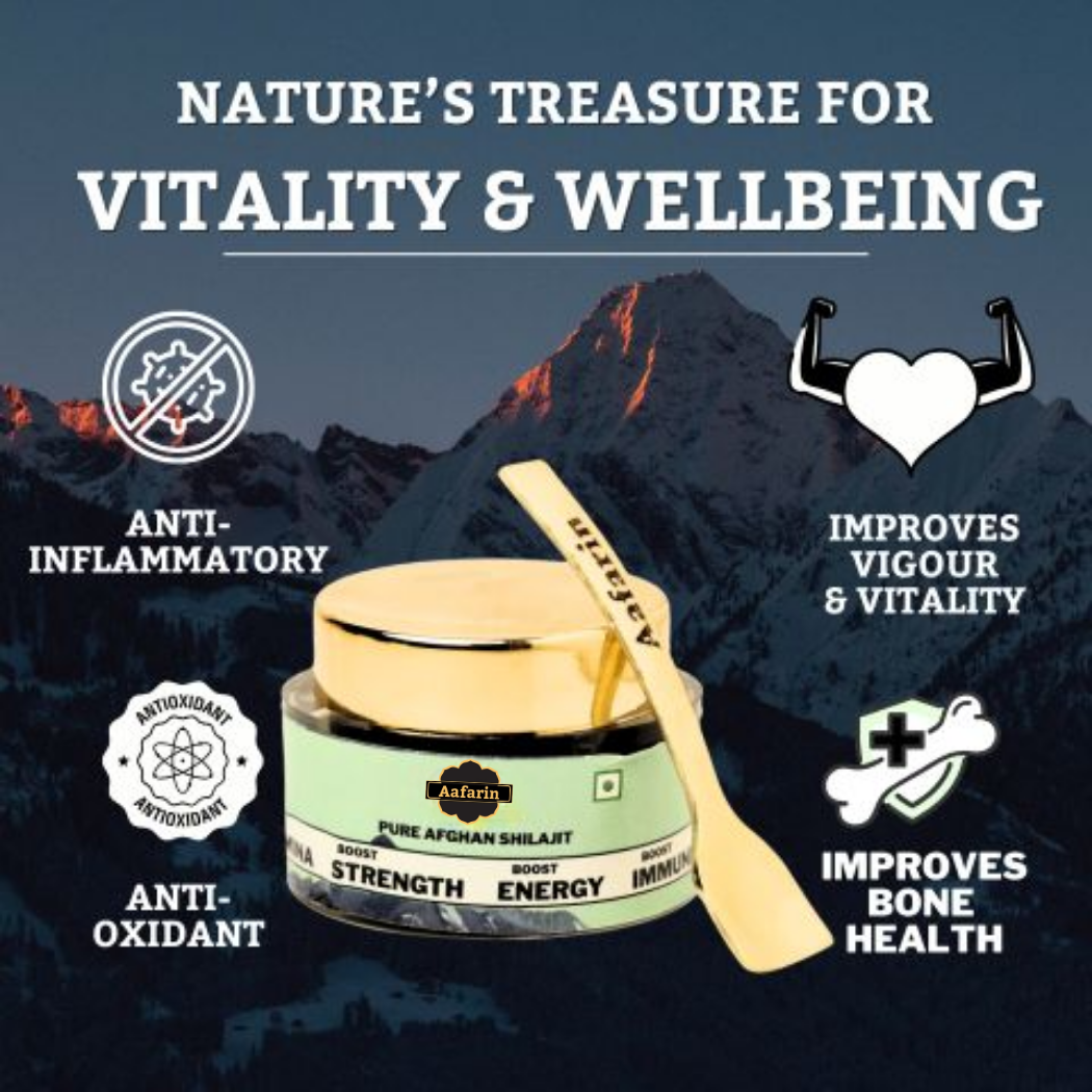 SHILAJIT RESIN FOR ENERGY, FOCUS AND VITALITY – PURE QUALITY AFGHAN SHILAJIT | STRENGTH | STAMINA | POWER | 100% PURE AND NATURAL