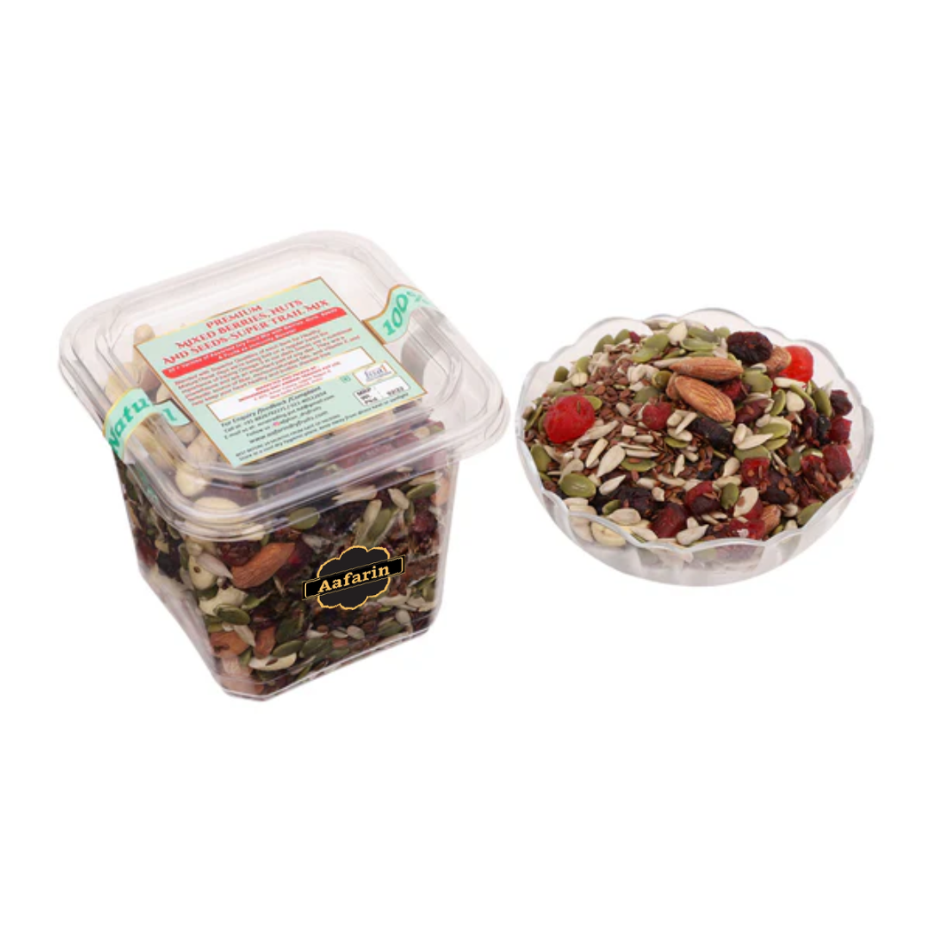 MIXED BERRIES, NUTS AND SEEDS – SUPER TRAIL MIX | 20+ VARIETIES OF ASSORTED DRY FRUIT MIX WITH BERRIES, NUTS, SEEDS & FRUITS AS IMMUNITY BOOSTER