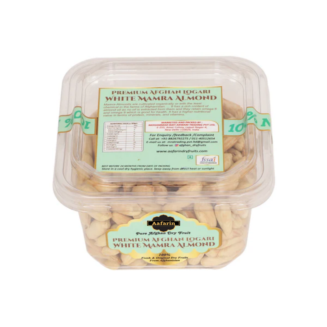 PREMIUM AFGHAN LOGARI MAMRA ALMOND ( WHITE SHAHI MAMRA BADAM )