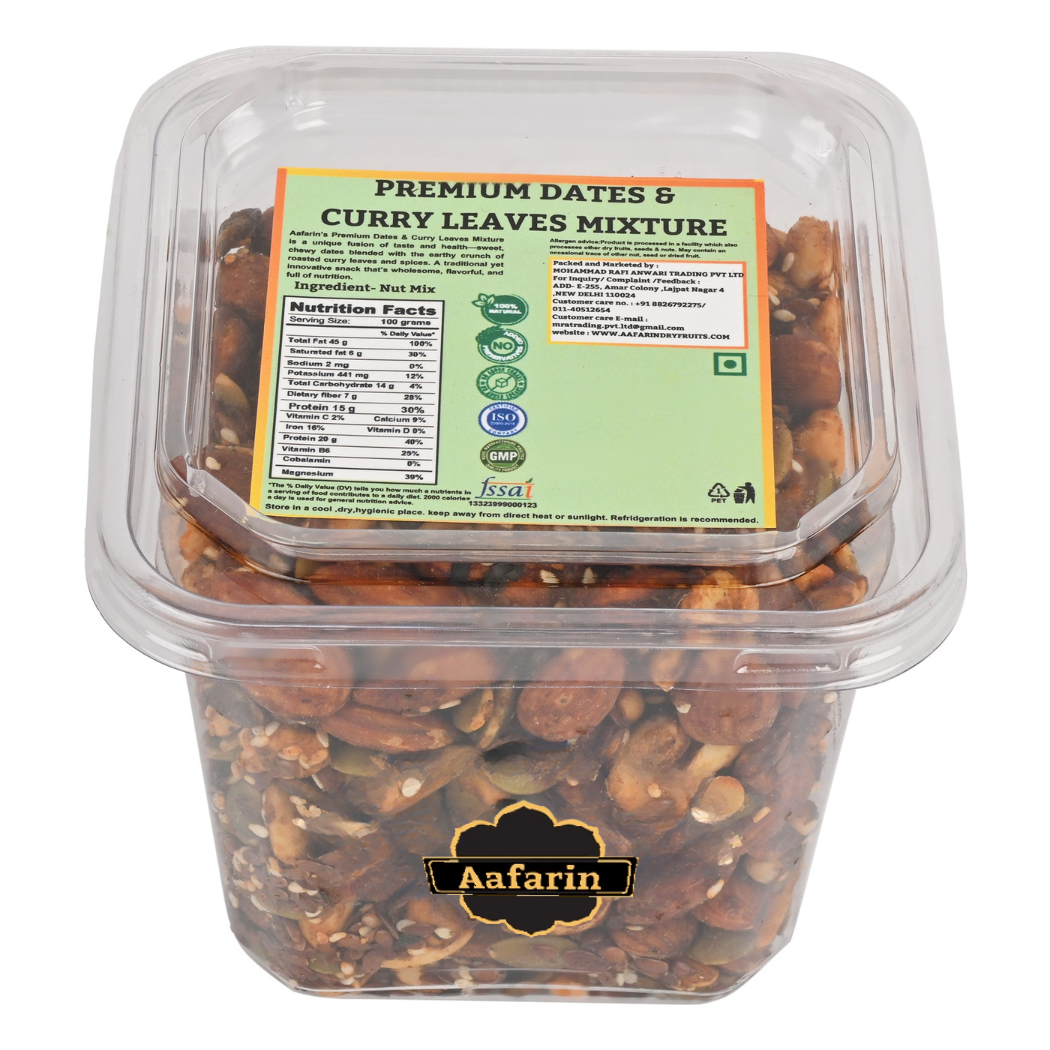 Dates And Curry Leave Nut Mixture