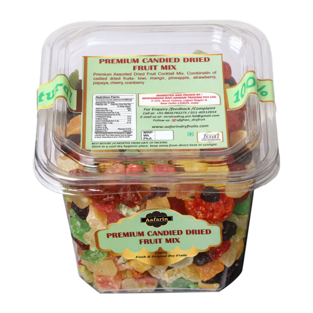 PREMIUM CANDIED DRIED FRUIT MIX | DRIED TROPICAL FRUIT MEDLEY | SUN DRIED FRUITS – KIWI, MANGO, PINEAPPLE, STRAWBERRY, PAPAYA, CHERRY, CRANBERRY